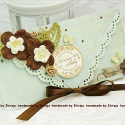 Kopertówka z okazji ślubu- pistacja z czekoladą