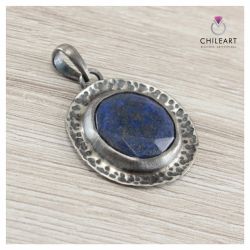 Lapis lazuli w srebrze - wisiorek 1623a 