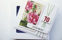 Kartka na urodziny handmade dzikie róże