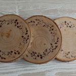 Naturalne plastry drewna z kotkami - Drewniane podstawki pod kubki