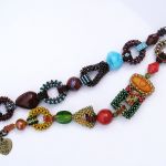 boho łańcuchowiec red-orange-green - 