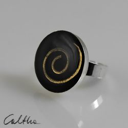 Złoty zawijas - pierścionek