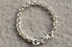 Seven Heaven silver pierścionek na łańcuszku