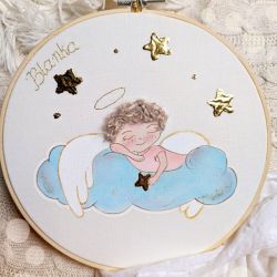 Anioł Stróż personalizowany obrazek chrzest