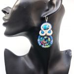 Blue-Green Masai kolczyki sutasz - 