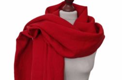 SZAL DAMSKI LNIANY CZERWONY FELTMONDO