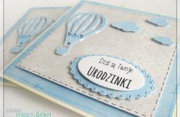 Kartka na urodziny, roczek z balonem 1