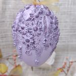 Lawendowa Pisanka Artystyczna Kwiatowy Ogród - 2