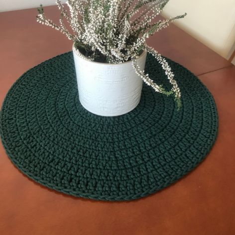 Podkładka na stół,średnica 45cm,pod talerz z sznurka.
