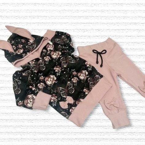 Komplet Bluza i Spodnie r.68 i 74. Motylki