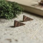 Minimalistyczne kolczyki z drewna - kolczyki z drewna