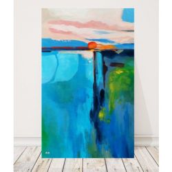 Krajobraz abstrakcyjny- obraz akrylowy formatu 80/50 cm 