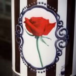 Kubek z czerwoną różą, retro, gothic, vintage - Wykonany metodą termosublimacji