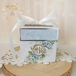 Exploding box komunijny kartka "LovelyBlue 2" - 