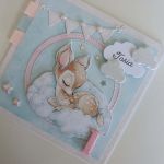 Personalizowana kartka na urodziny roczek sarenka - Personalizowana kartka na urodziny roczek sarenka