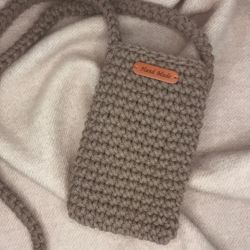 Mała torebka na ramię, etui na telefon,listonoszka beżowa. 