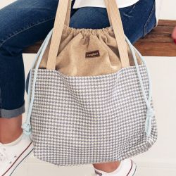 Jasna duża torba z kominem shopperka