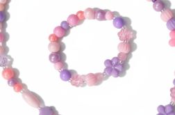 Różowo fioletowy komplet dla dziewczynki Różowo fioletowy komplet dla dziewczynki