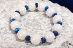 Bransoletka na gumce kryształki granat