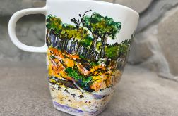 Porcelanowy kubek ręcznie malowany Nad Bałtykiem