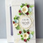 Kartka dla Nowożeńców GIRLANDA - kartka ślubna z bukietem