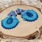 Marsell - niebiesko fioletowe kolczyki sutasz - kolczyki na prezent dla kobiety