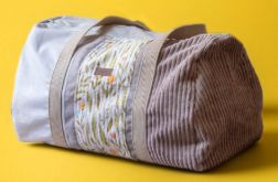 Sztruksowa torba podróżna patchwork