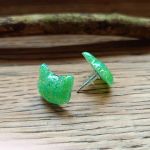 Kolczyki z żywicy epoksydowej- KOCIA FURIA #1 - Kolczyki z żywicy epoksydowej - KOCIA FURIA #1