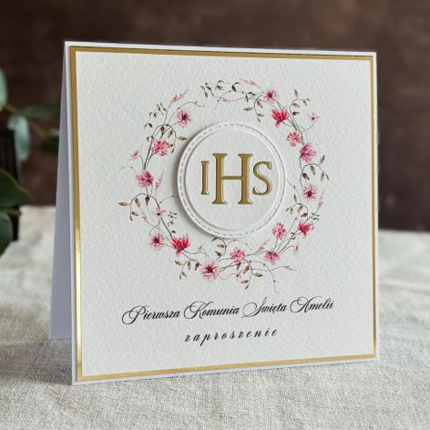 Ręcznie robione zaproszenia komunijne, 58D