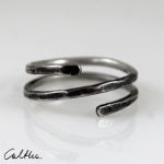 Zawijasy - srebrny pierścionek rozm. 12 (2109-21) - Srebrna obrączka