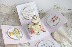 Exploding box komunijny kartka "Rouge1"GOTOWY