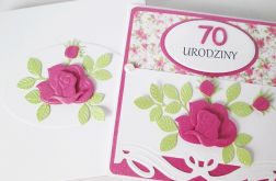Kartka URODZINOWA z motywem różanym