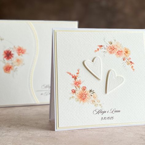 Kartka ślubna z pudełkiem i kopertą WA 51C