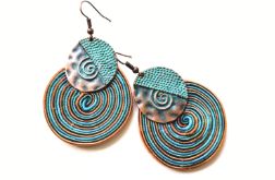 Spirals kolczyki sutaszowe