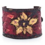 Zamszowa bransoletka Flower - 