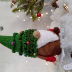 Skrzat Choinka, Skrzat świąteczny, Krasnal do dekoracji - 