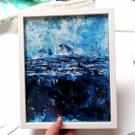 Prezent na urodziny abstrakcyjny obraz Sztorm - Obraz w całości