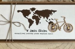 136,kartka na ślub w szczęśliwą podróż do koperty