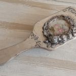 Srebrna szczotka do włosów - Szczotka z angielskimi różami