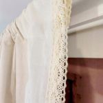 Zasłona lniana BOHO z koronką zasłony na tunel panel SHABBY 150/220cm - 
