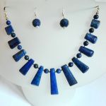 Lapis lazuli z pirytem, unikatowy zestaw - 