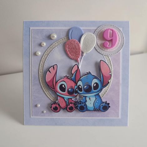 Kartka urodzinowa Stich i Angel