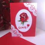 Walentynkowa karta z różą - 