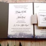 Zimowe zaproszenia na ślub w folderze - 