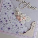 Kartka na ślub liliowe kwiaty - Kartka na ślub liliowe kwiaty