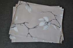 4 podkładki pod talerze - beżowe magnolie