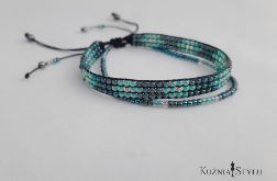 Zestaw bransoletek - odcienie zielonego