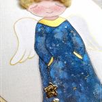 Obrazek z aniołem na pamiątkę chrztu narodzin - obrazek z aniołem