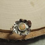 Srebrny autorski pierścionek z opal - 