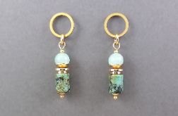 Kolczyki z zielonych jaspisów.